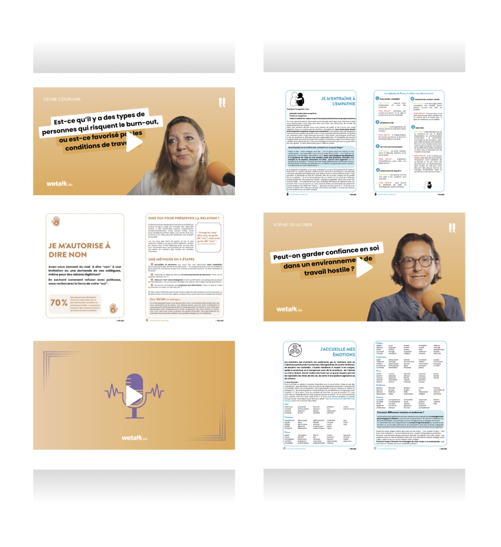 exemples de ressources proposées par la plateforme